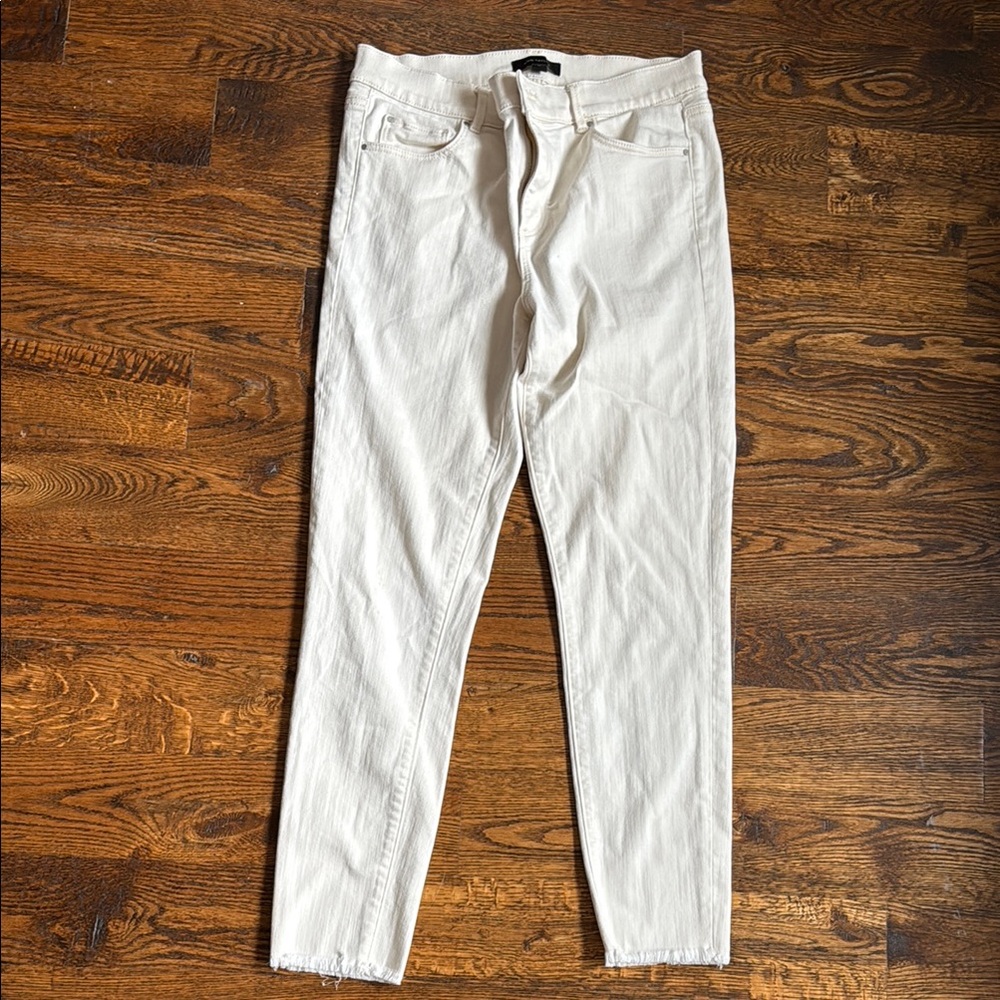 Ann Taylor Cream Skinny Jeans